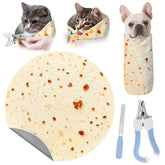 MASHDE 31.5-inch wrap with tortilla pattern and secure self-stick closure for calm nail trims.