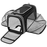MASKEYON pet carrier top-loading opening facilitates easy access and pet interaction