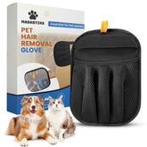 Maskotiks five-finger design glove removes pet hair from the couch with precision.