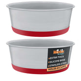 Master Pet Supply tazones de acero inoxidable, 8 tazas, color rojo carmesí, para perros.