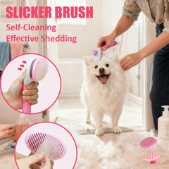 Master Queen dog bath brushes closeup highlights soft bristles for gentle cleansing.
