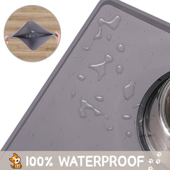MateeyLife easy-clean dishwasher-safe pet mat for quick cleanup.