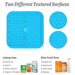 MateeyLife lick mat with 49 suction cups offers secure attachment during baths