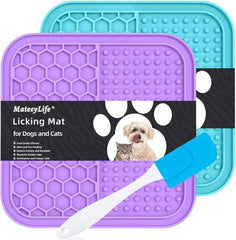 MateeyLife lick mat dogs suction cups securely grip tile for slow feeding and reduced gulping
