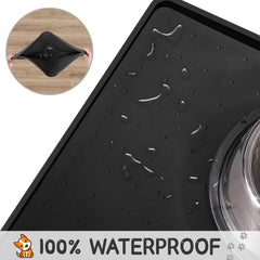 MateeyLife non-slip dots silicone mat provides grip and helps prevent bowls from moving.