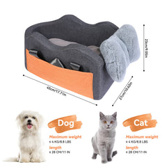 Matsofamic pet booster seat inside car keeps small dogs close for reassurance