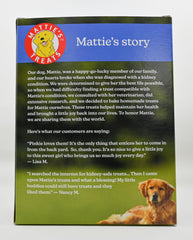 Mattie's Treats six-ingredient close-up shows simple, dog-friendly recipe