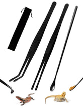 MaviyTxen reptile feeding tongs with rubber tips for gentle, safe feeding.