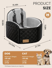 Mavora Max dog car seat memory foam cushion contours to a dog's body for comfort.