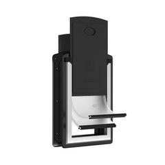 MAVRICFLEX cat door on door frame enables easy pet entry and exit.