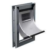 MAVRICFLEX XL dog door outer frame demonstrates heavy-duty aluminum durability.
