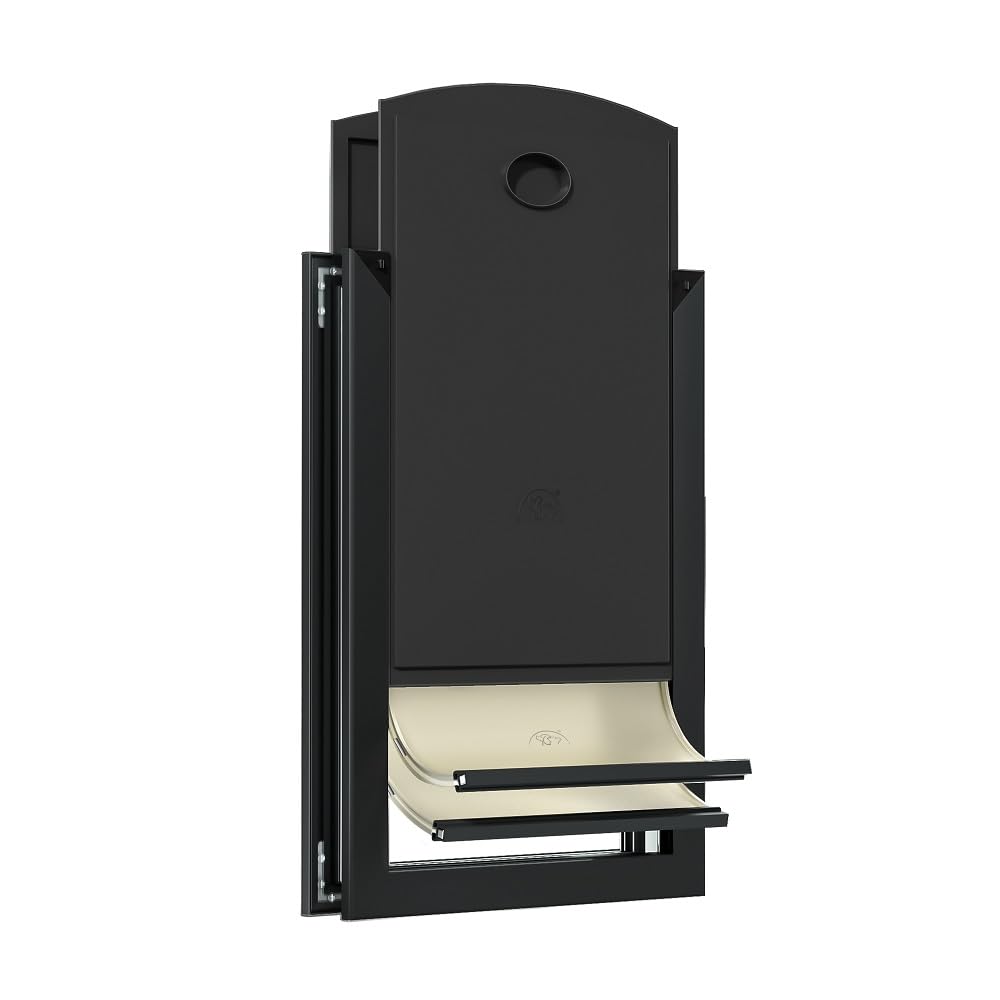 MAVRICPOWER aluminum extra large dog door exterior view highlights sturdy build for large breeds