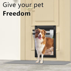 MAVRICPOWER dog door flap magnetic closeup demonstrating quick reset and seal.