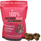 Max and Neo packaging for freeze dried chicken heart treats, easy to store and share