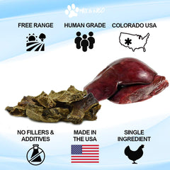 Max and Neo human-grade single-ingredient label closeup, signaling safe, USA-sourced nutrition.