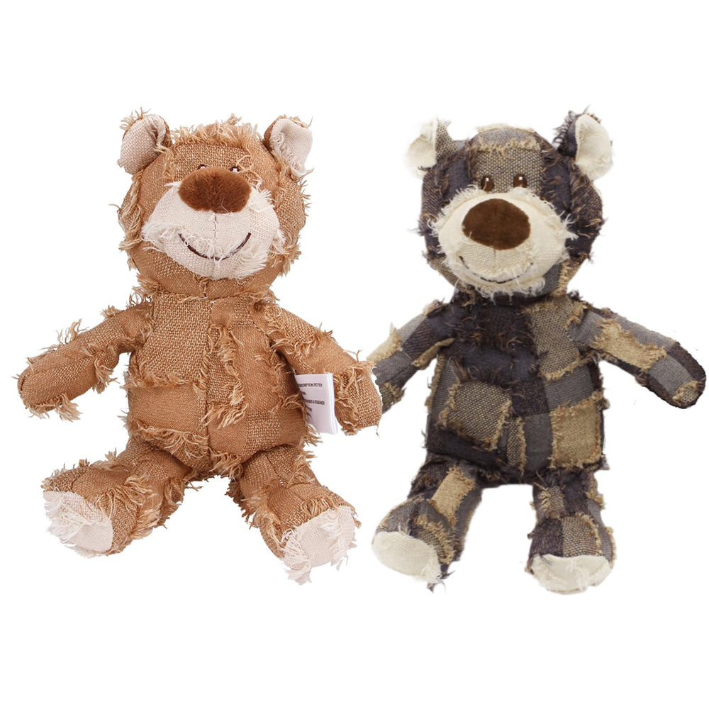 MAXBECK Dog Companion bear toy closeup showing rugged durability for heavy chewers.