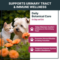 MaxBuddy UTI drops poured into pet food for easy daily urinary support.