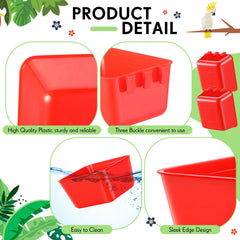 Maxdot durable plastic pet cups designed for long-lasting cage use