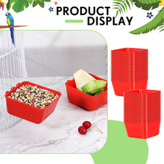 Maxdot hanging water cups neatly attach to wire cages for convenient access