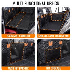 MAXFUT seat and door protector close-up highlights scratch resistance for pets.