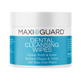 Maxi-Guard dental wipes for dogs: gentle plaque cleaning and fresh breath support.