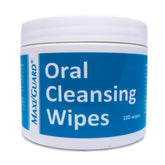 MAXI/GUARD Oral Cleansing Wipes packaging showcases ease of use and pet-safe formula.