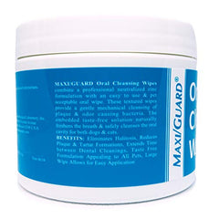 MAXI/GUARD Wipes with textured surface for gentle plaque removal for pets.