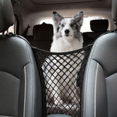 MAXIQI dog barrier front view showing front-rear separation for safer driving