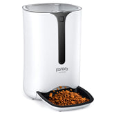 MAXKU automatic cat feeder front view highlighting a sleek shell for reliable scheduled meals