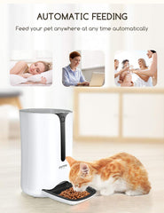 MAXKU feeder timer display illustrates programmable meal times to fit your pet's routine