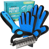 Maxpower Planet double-sided deshedding brush highlights dual teeth for detangling and shedding control.