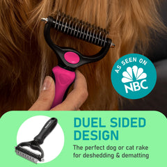 Maxpower Planet hair brush 17-teeth side desheds loose fur safely