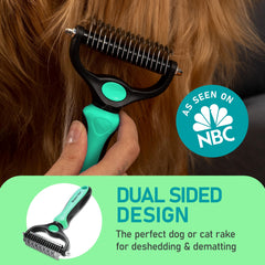 Maxpower Planet dual-sided brush 17-teeth deshedding for loose fur.