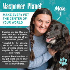 Maxpower Planet 9-teeth side targets mats with gentle precision for pets.