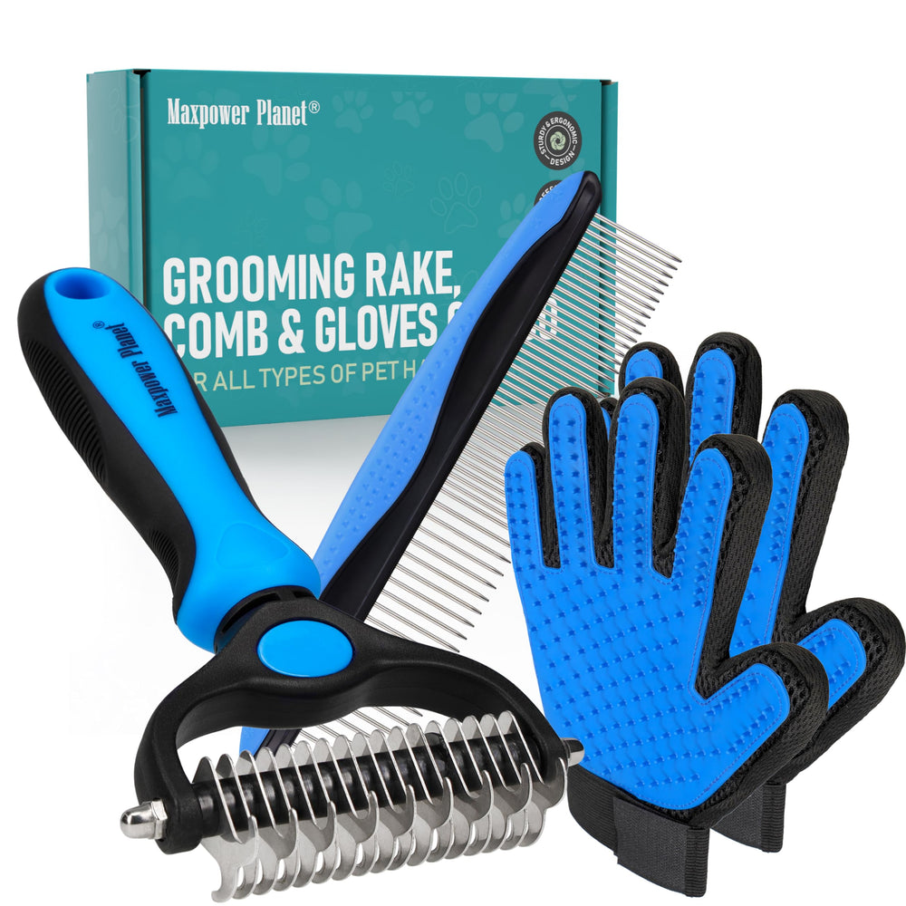 Maxpower Planet grooming brush dual-sided design for efficient dematting on dogs and cats.