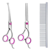 Maxshop dog grooming scissors curved head-trim pink enables precise head shaping during grooming