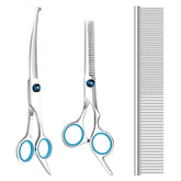 Maxshop curved dog grooming scissors for precise curved cuts around face and ears.