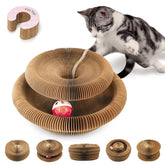 MAXTOOA collapsible cat scratcher pink ready for indoor play and claw exercise.