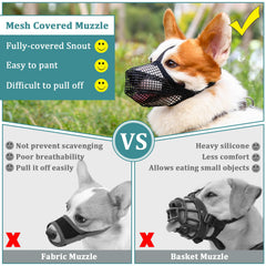 Mayerzon dog muzzle packable-design folds for easy carrying.
