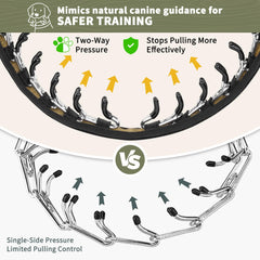 Mayerzon no-pull collar with reflective strap during dusk walk for safer, visible night-time outings.