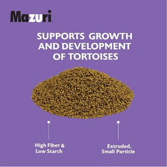 Mazuri Juvenile Tortoise Food serving bowl with pellets for easy feeding.