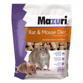 Mazuri rat and mouse food pellet blocks 2lb packaging supports convenient feeding.