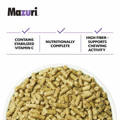 Mazuri Timothy-Based Guinea Pig Food serving bowl demonstrates easy daily feeding.