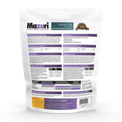 Mazuri Tortoise Diet bag front — convenient 1.25 lb bag for tropical species.