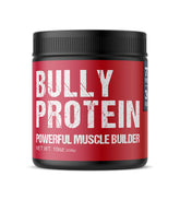 MBF Supplements dog protein powder jar highlights pure protein for daily canine nutrition.