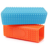 MBOTIROSA pet hair remover orange in hand removes fur from upholstery