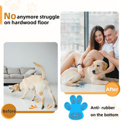 MBTWZ paw pad applied to senior dog's paw for safer indoor steps