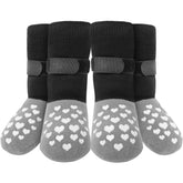 MBTWZ non-slip dog socks with paw grip on hardwood floors for seniors.