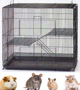 Mcage 3-Level Portable Cage offers spacious multi-level space for small pets on the move.