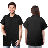 MCEAST pet grooming uniform with full zipper enables quick changes and efficiency